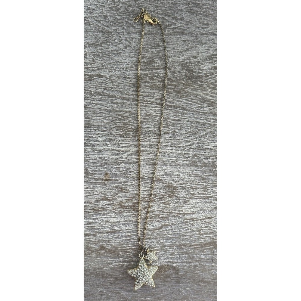 CREWCUTS by J. CREW Signed, Gold Tone, Pave Rhinestones, Star Pendant Necklace